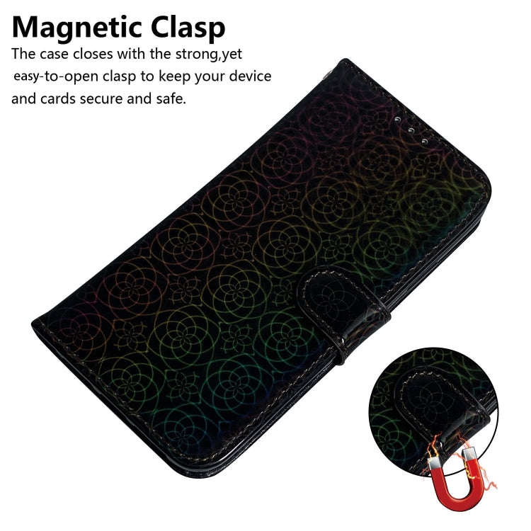For Infinix Smart 6 Plus Colorful Magnetic Buckle Leather Phone Case(Black)