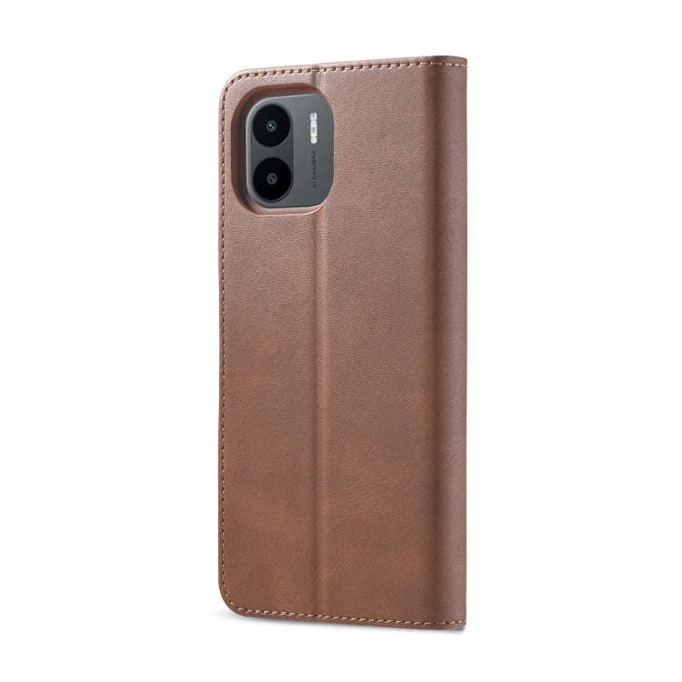 For Xiaomi Redmi A1 LC.IMEEKE Calf Texture Horizontal Flip Leather Case(Brown)