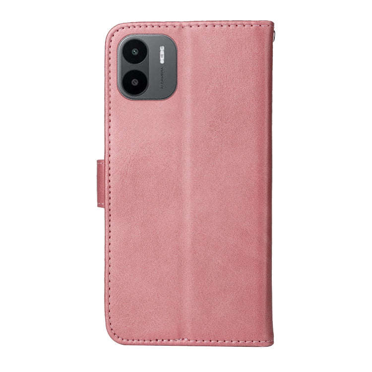 For Xiaomi Redmi A1 4G JSM Calf Texture Leather Phone Case(Pink)