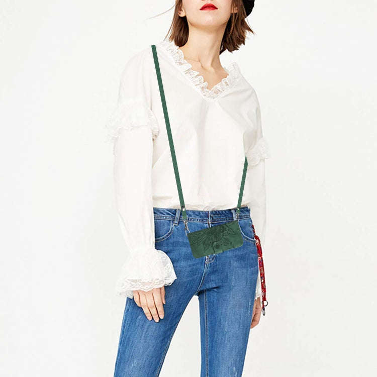 For Honor X8 Skin Feel Sun Flower Pattern Flip Leather Phone Case with Lanyard(Green)