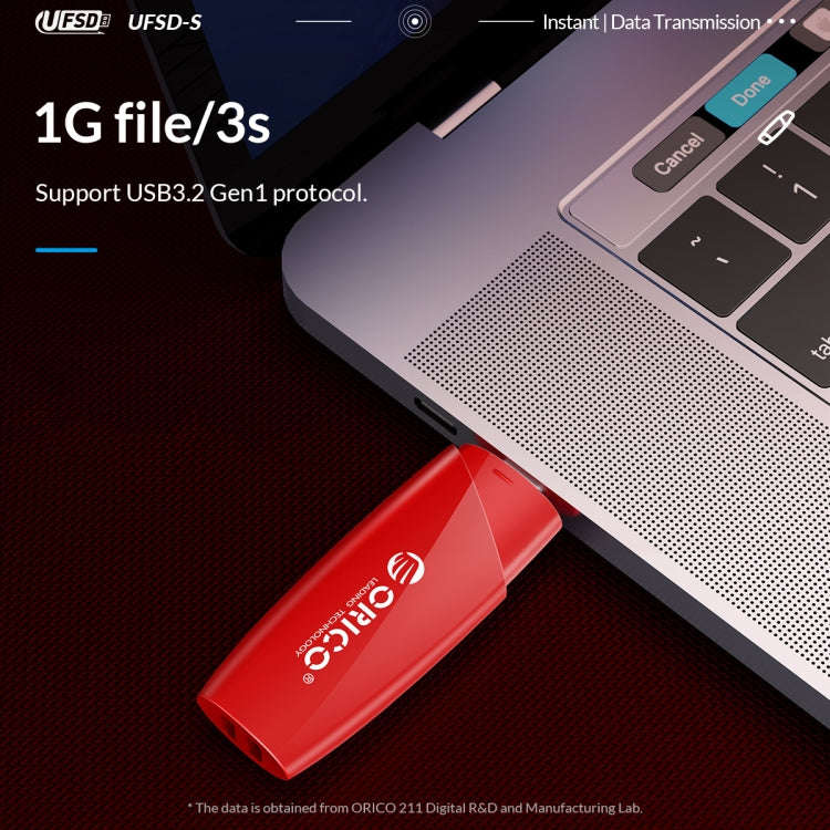 ORICO UFS Flash Drive, Read: 450MB/s, Write: 350MB/s, Memory:64GB, Port:Type-C(Black)