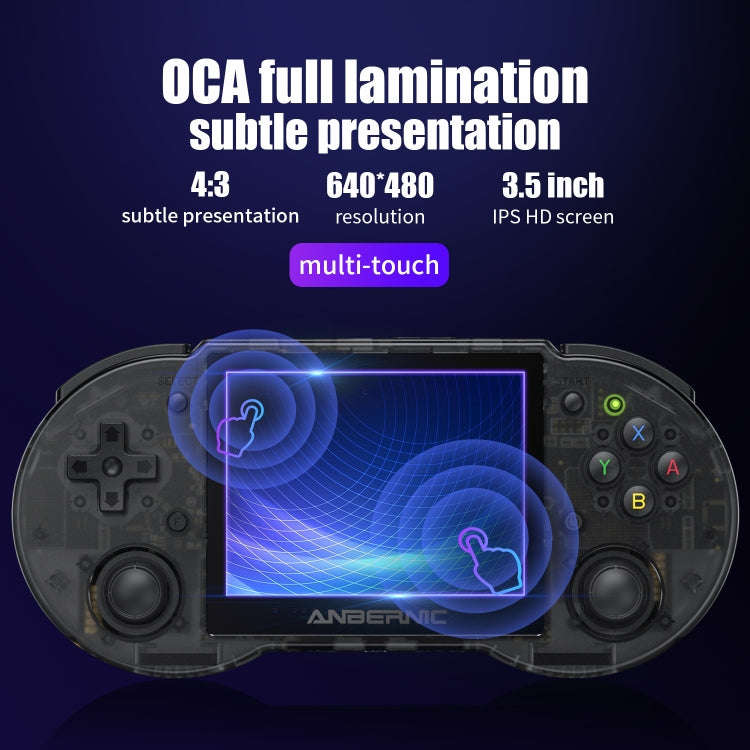ANBERNIC RG353P Handheld Game Console 3.5 inch Screen Android Linux System 16G(Black)