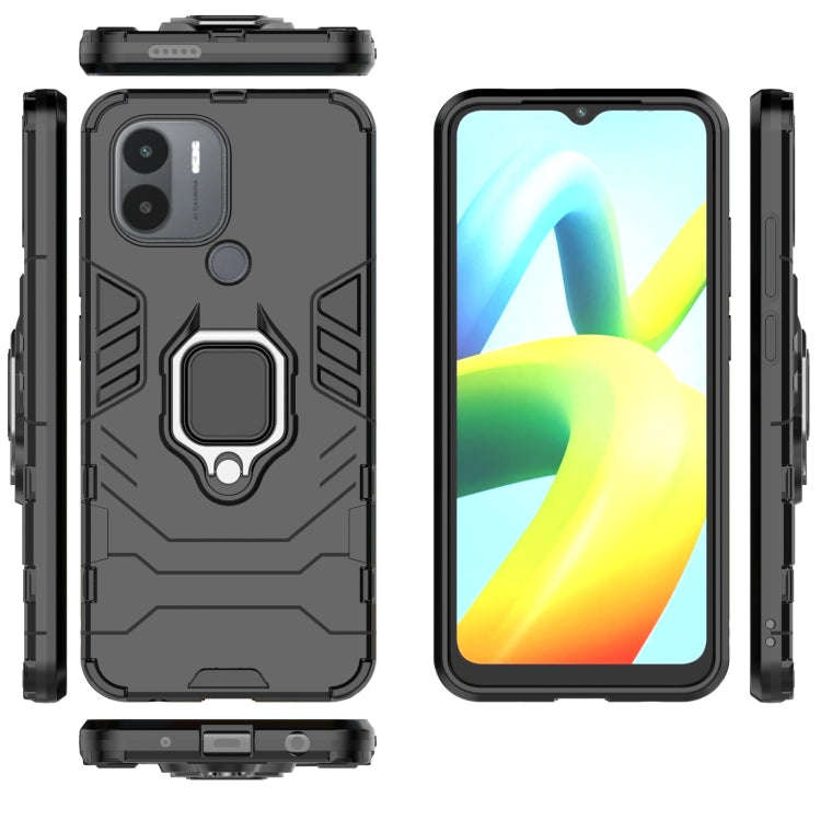 For Xiaomi Redmi A1+ Magnetic Ring Holder PC + TPU Phone Case(Black)