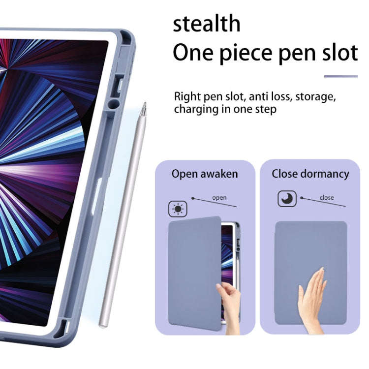For Huawei MatePad Pro 11 2022 Acrylic 360 Degree Rotation Holder Tablet Leather Case(White Ice)