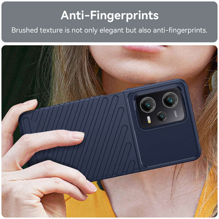 For Xiaomi Redmi Note 12 Pro 5G China Thunderbolt Shockproof TPU Protective Soft Phone Case(Blue)