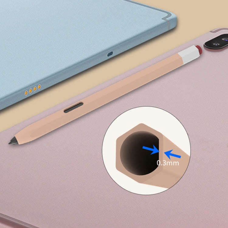For Samsung Galaxy Tab S6 Lite P610/P615 LOVE MEI Soft Silicone Stylus Pen Protective Case(Dark B...