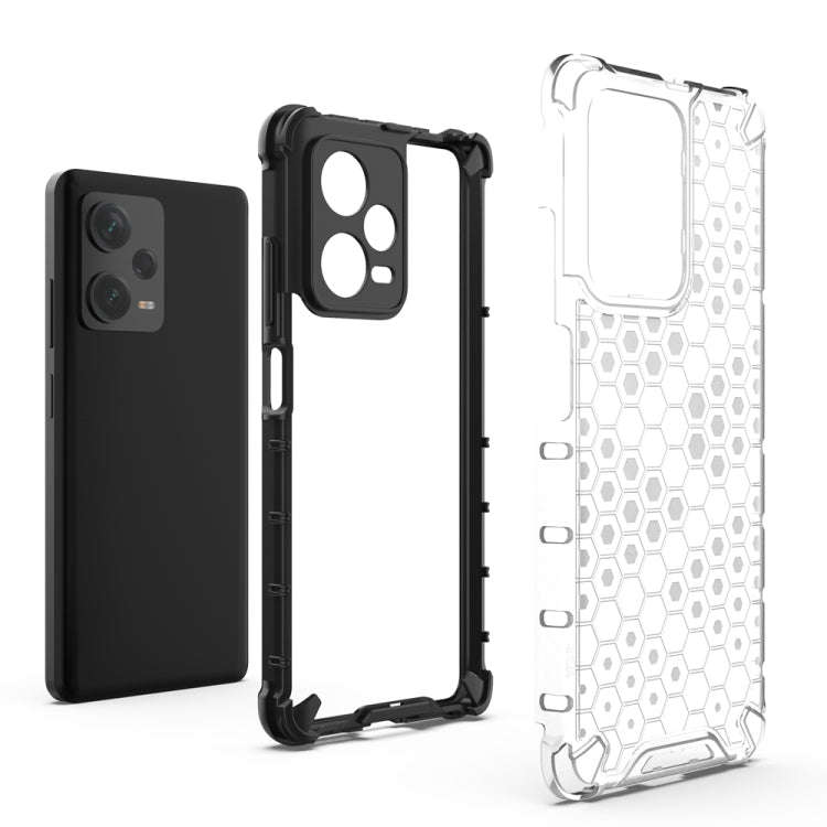 For Xiaomi Redmi Note 12 Pro+ China / Global Shockproof Honeycomb PC + TPU Phone Case(Blue)