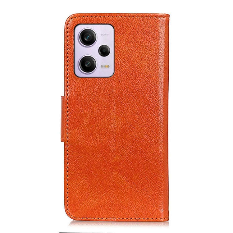 For Xiaomi Redmi Note 12 Pro 5G China Nappa Texture Leather Phone Case(Orange)