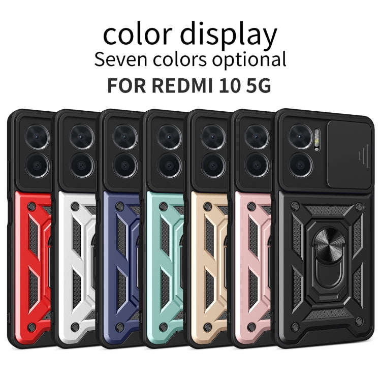 For Xiaomi Redmi 10 5G Sliding Camera Design TPU + PC Phone Case(Red)