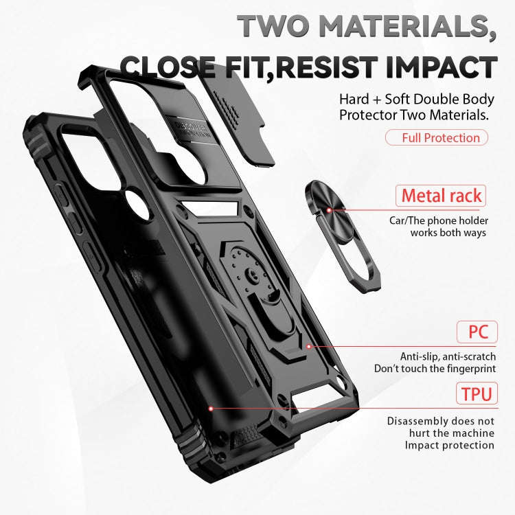 For Xiaomi Redmi A1/A1+ Sliding Camshield Holder Phone Case(Black)