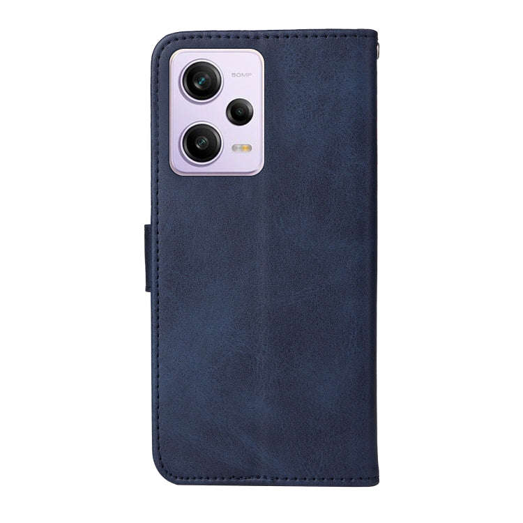 For Xiaomi Redmi Note 12 Pro+ China Classic Calf Texture Flip Leather Case(Blue)