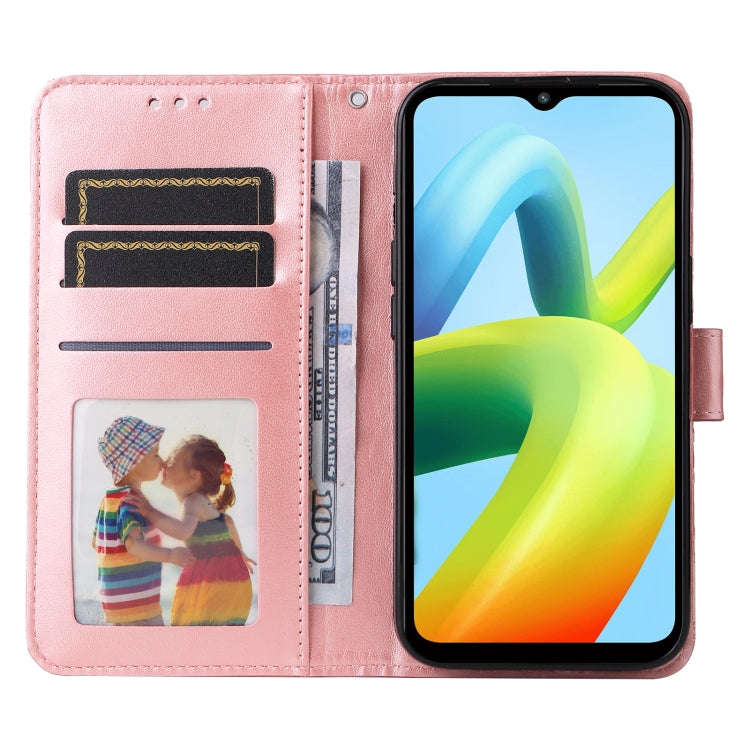 For Xiaomi Redmi A1+ Embossed Sunflower Leather Phone Case(Pink)