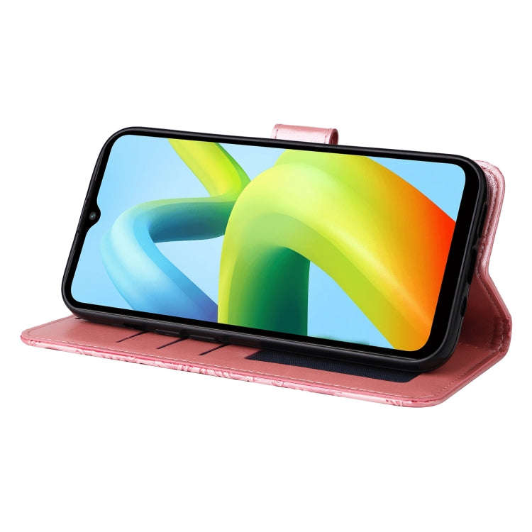 For Xiaomi Redmi A1+ Embossed Sunflower Leather Phone Case(Pink)