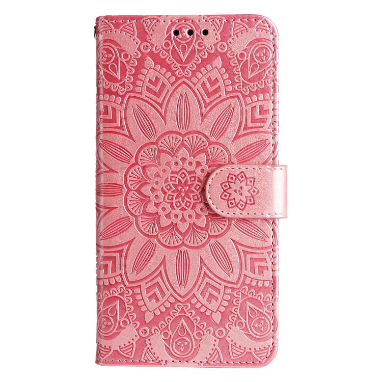 For Xiaomi Redmi Note 12 China Embossed Sunflower Leather Phone Case(Pink)
