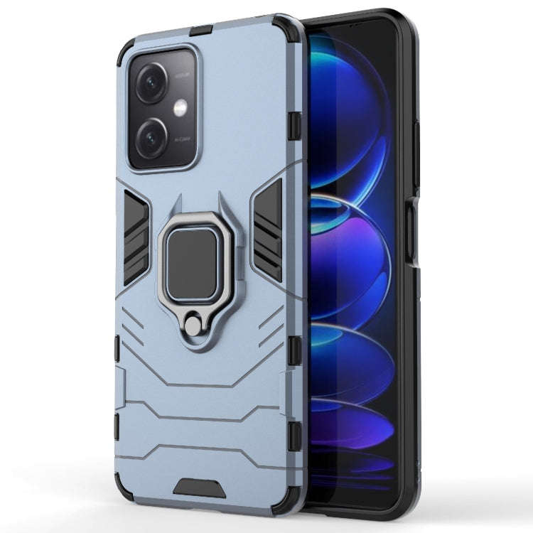 For Xiaomi Redmi Note 12 China PC + TPU Shockproof Protective Phone Case with Magnetic Ring Holde...