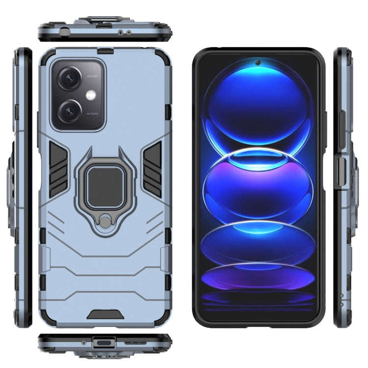 For Xiaomi Redmi Note 12 China PC + TPU Shockproof Protective Phone Case with Magnetic Ring Holde...