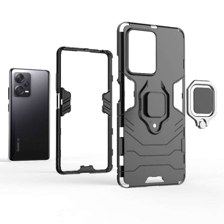 For Xiaomi Redmi Note 12 Pro+ China PC + TPU Shockproof Protective Phone Case with Magnetic Ring ...