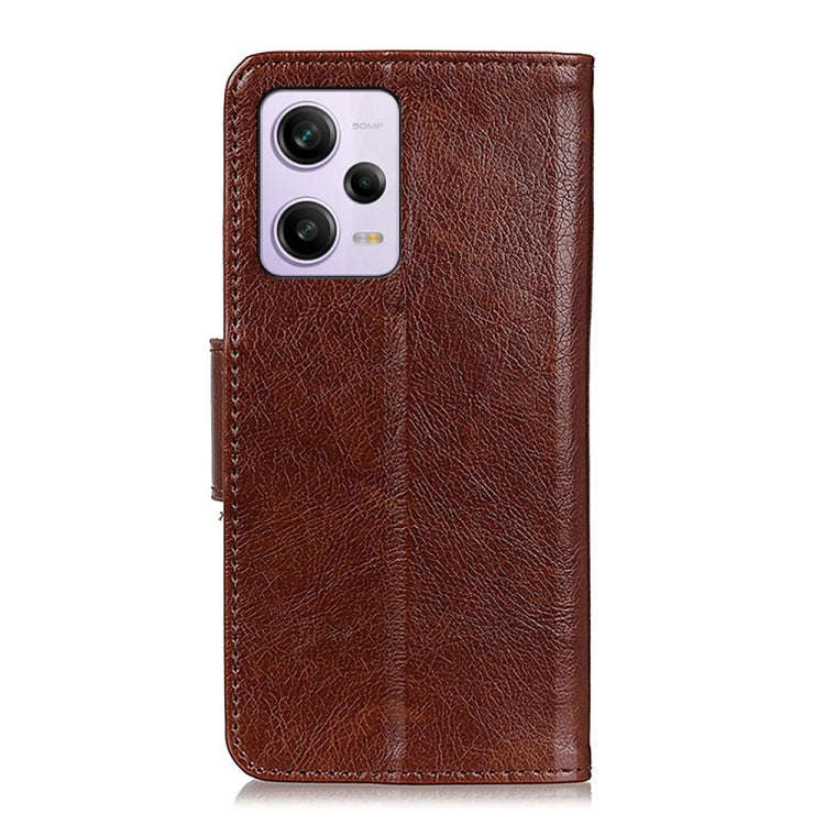 For Xiaomi Redmi Note 12 Pro+ China Nappa Texture Flip Leather Phone Case(Brown)