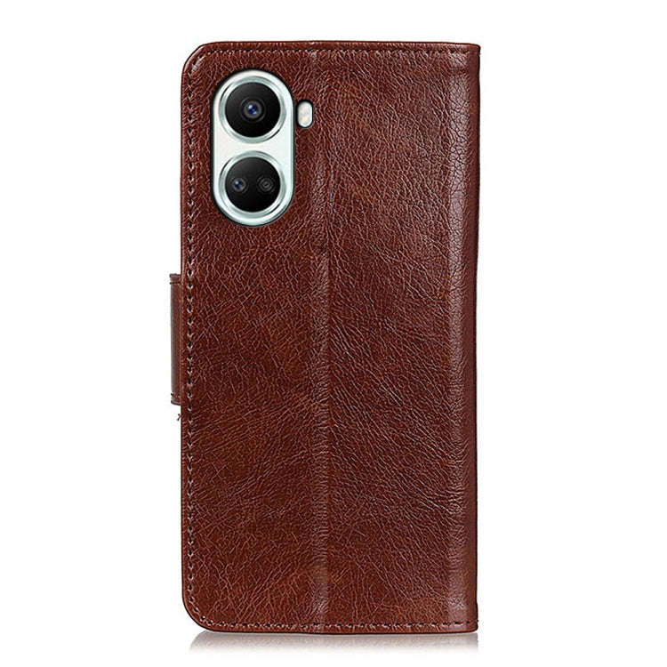 For Huawei nova 10 SE Nappa Texture Flip Leather Phone Case(Brown)