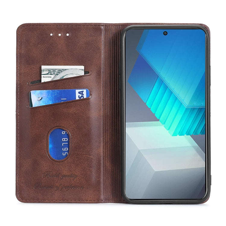 For Huawei nova Y61 Cow Texture Magnetic Leather Phone Case(Black)