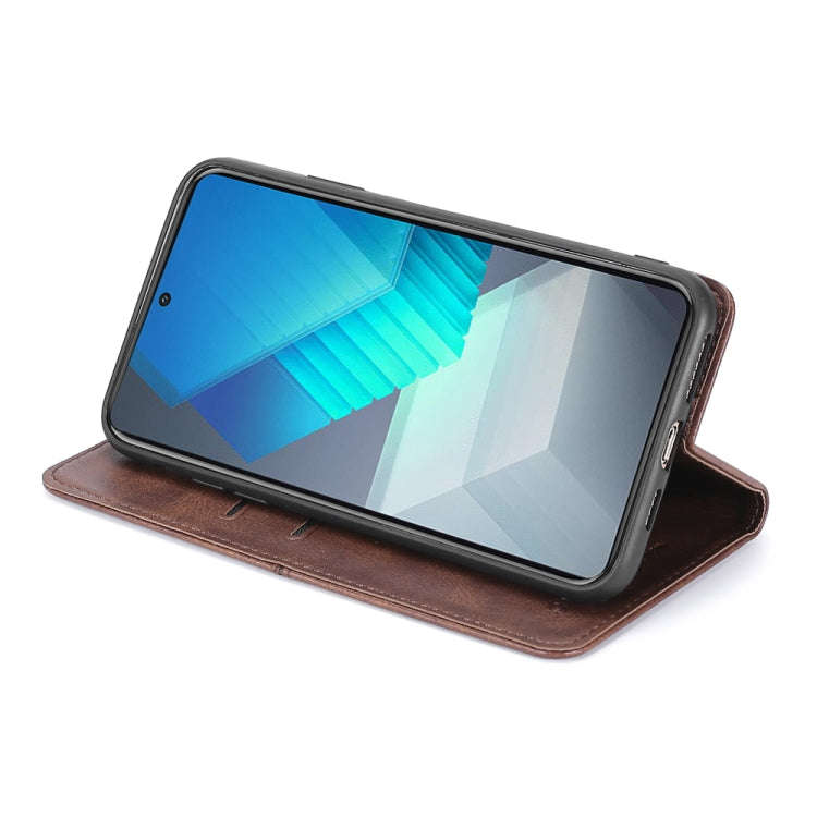For Huawei nova Y61 Cow Texture Magnetic Leather Phone Case(Black)