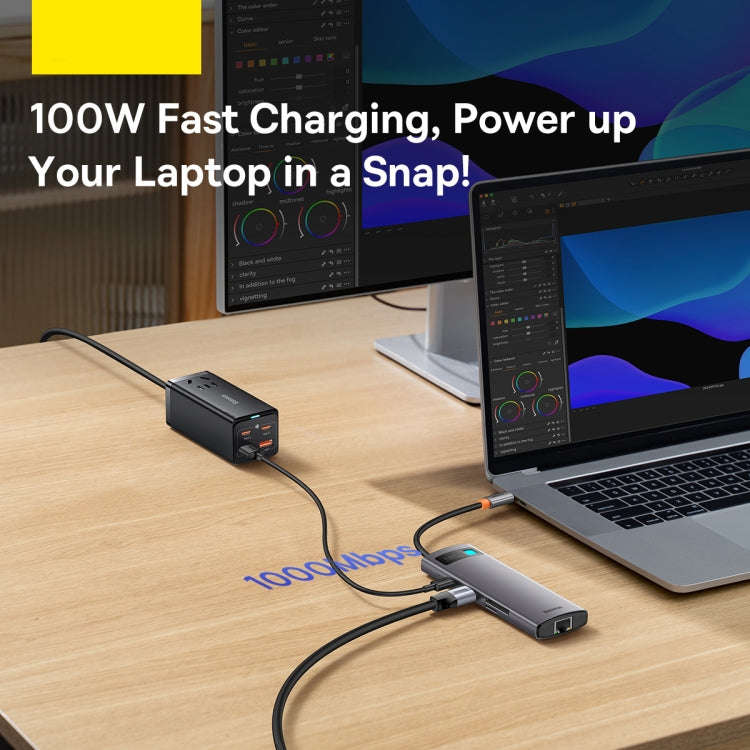 Baseus StarJoy Multifunctional 8-Port USB-C / Type-C HUB Adapter(Grey)
