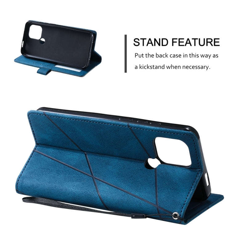 For Xiaomi Redmi A1+ Skin Feel Splicing Leather Phone Case(Blue)