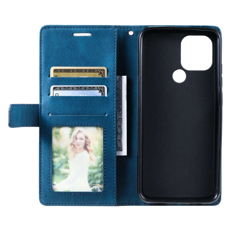 For Xiaomi Redmi A1+ Skin Feel Splicing Leather Phone Case(Blue)