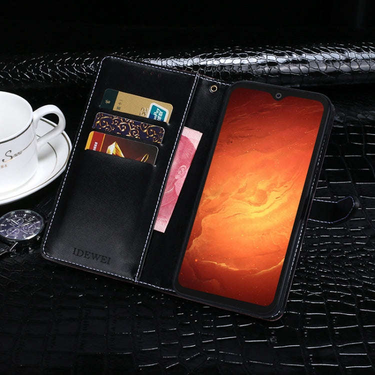 For Blackview BV9800 Pro idewei Crocodile Texture Horizontal Flip Leather Case with Holder & Card...