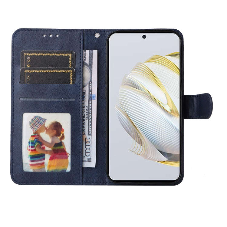 For Huawei nova 10 SE Classic Calf Texture Flip Leather Phone Case(Blue)