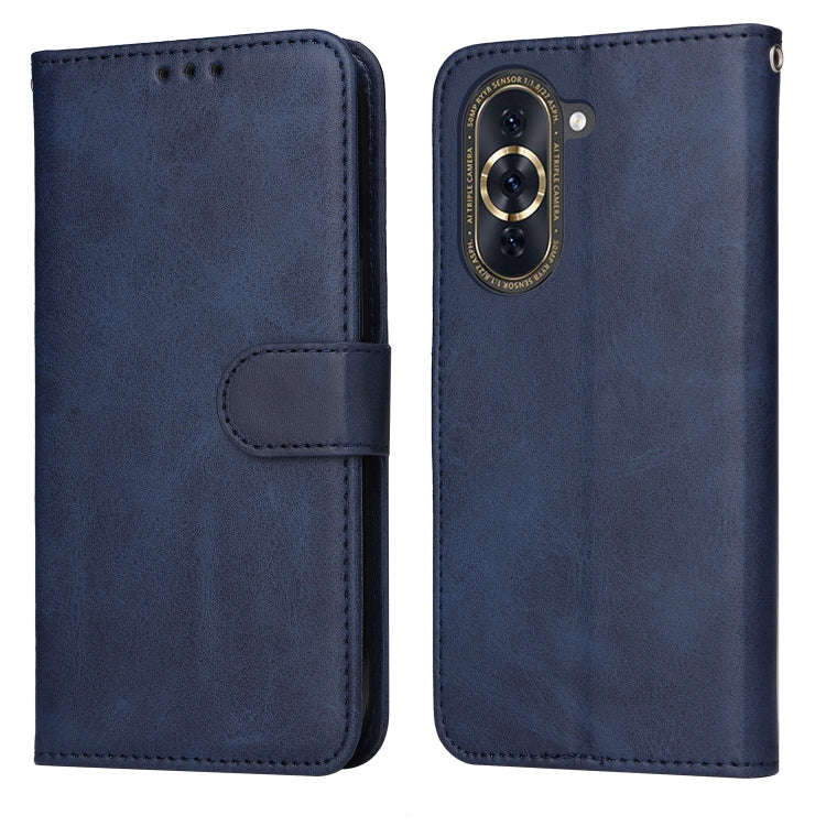 For Huawei nova 10 Classic Calf Texture Flip Leather Phone Case(Blue)