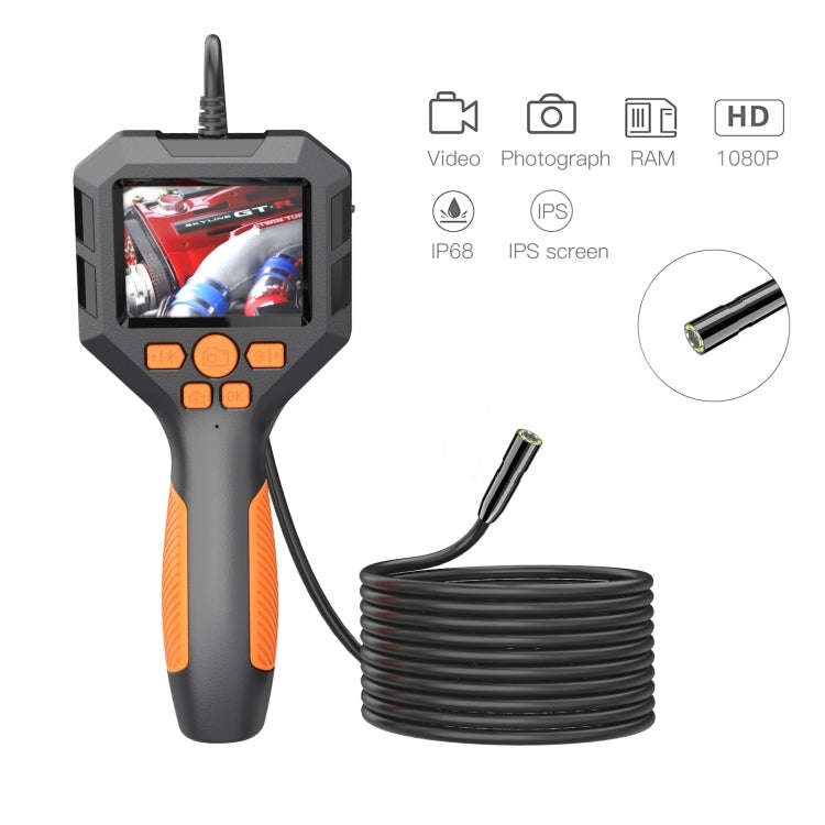 5.5mm P10 2.8 inch HD Handheld Endoscope with LCD Screen, Length:2m