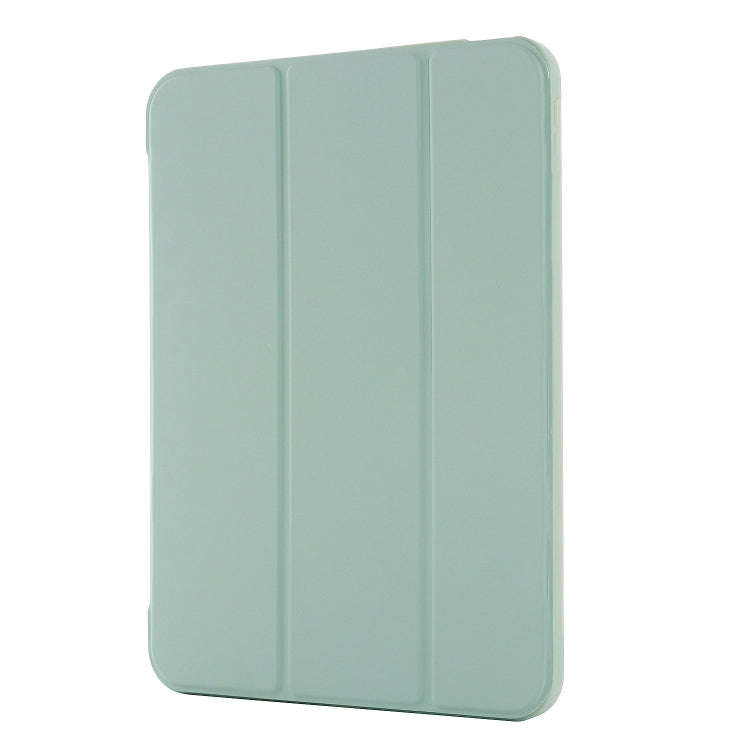 For iPad 2025 / 2022 Tri-fold Holder Tablet Leather Case(Matcha Green)