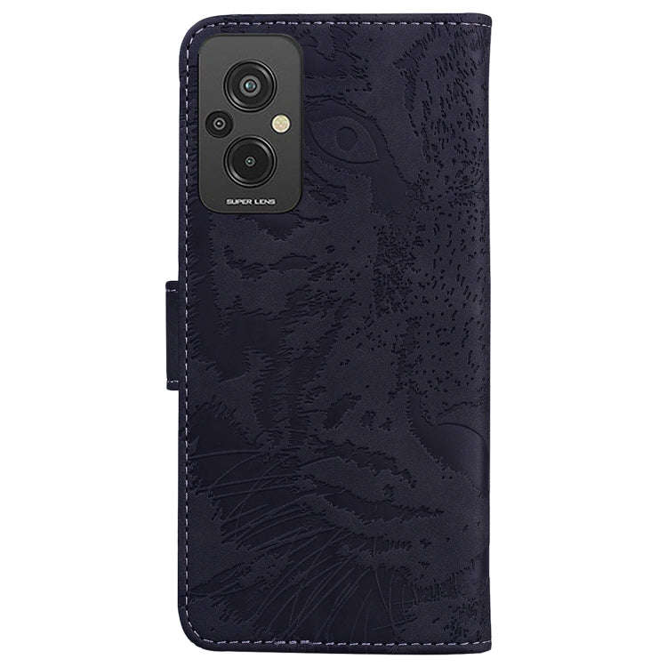 For Xiaomi Redmi 11 Prime 4G Tiger Embossing Pattern Leather Phone Case(Black)