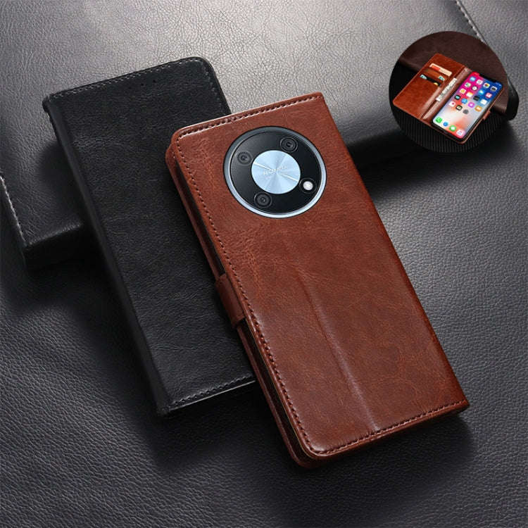 For Huawei nova Y90 idewei Crazy Horse Texture Leather Phone Case(Sky Blue)