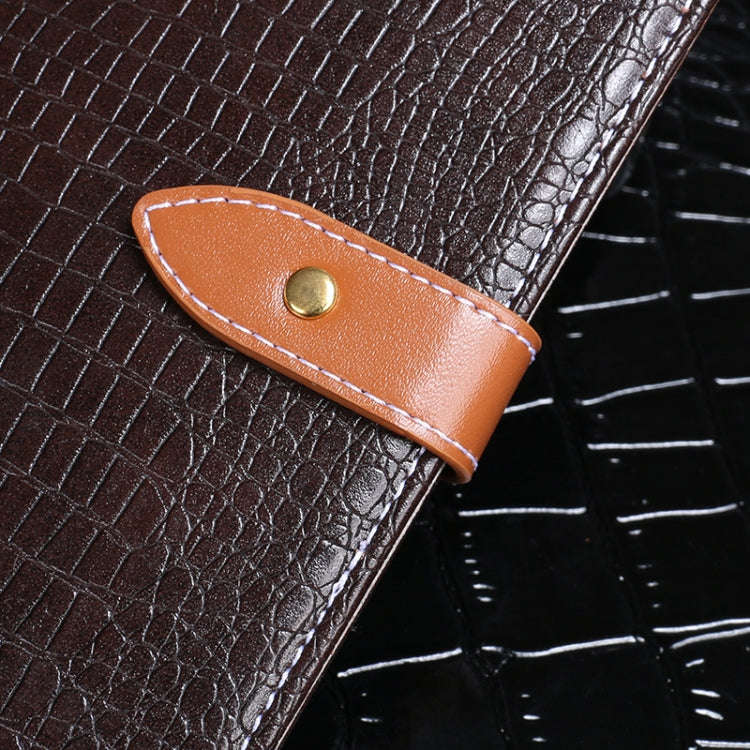 For Oukitel C19 Pro idewei Crocodile Texture Leather Phone Case(Dark Blue)