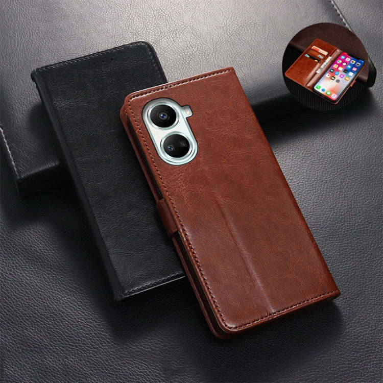 For Huawei nova 10 SE idewei Crazy Horse Texture Leather Phone Case(White)