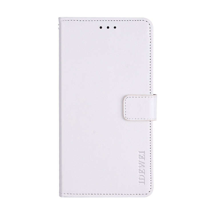 For Oukitel C19 Pro idewei Crazy Horse Texture Leather Phone Case(White)