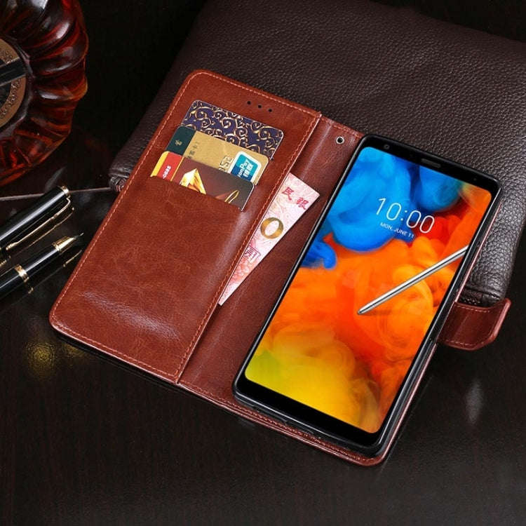For Oukitel C19 Pro idewei Crazy Horse Texture Leather Phone Case(White)