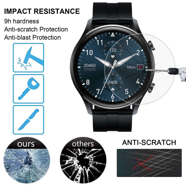 For luoneng G28 Pro Smart Watch Tempered Glass Film Screen Protector