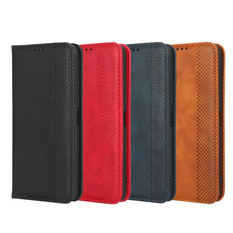 For Huawei nova Y61 Magnetic Buckle Retro Texture Leather Phone Case(Black)