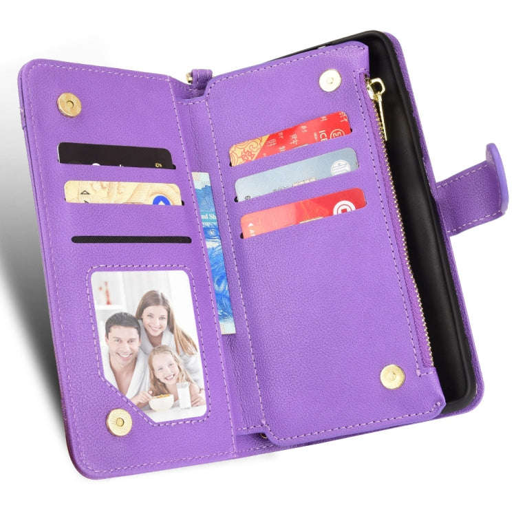 For Doogee S96 Pro Litchi Texture Zipper Leather Phone Case(Purple)