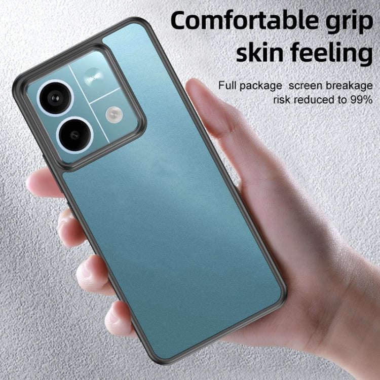 For Xiaomi Redmi Note 13 Armor Clear TPU Hard PC Phone Case(Matte Black)