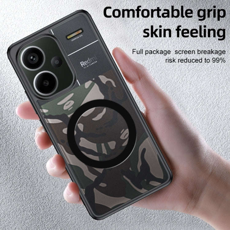 For Xiaomi Redmi Note 13 Pro+ Armor Clear TPU Hard PC Phone Case(Matte Black)