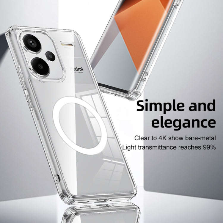 For Xiaomi Redmi Note 13 Pro+ Armor Clear TPU Hard PC Phone Case(Matte Black)