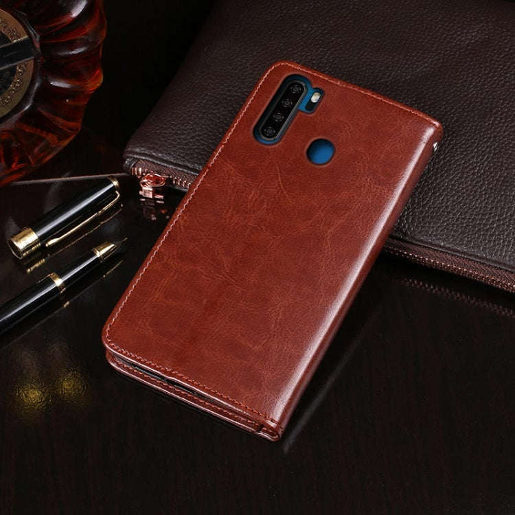 For Blackview A80 Pro idewei Crazy Horse Texture Horizontal Flip Leather Case with Holder & Card ...