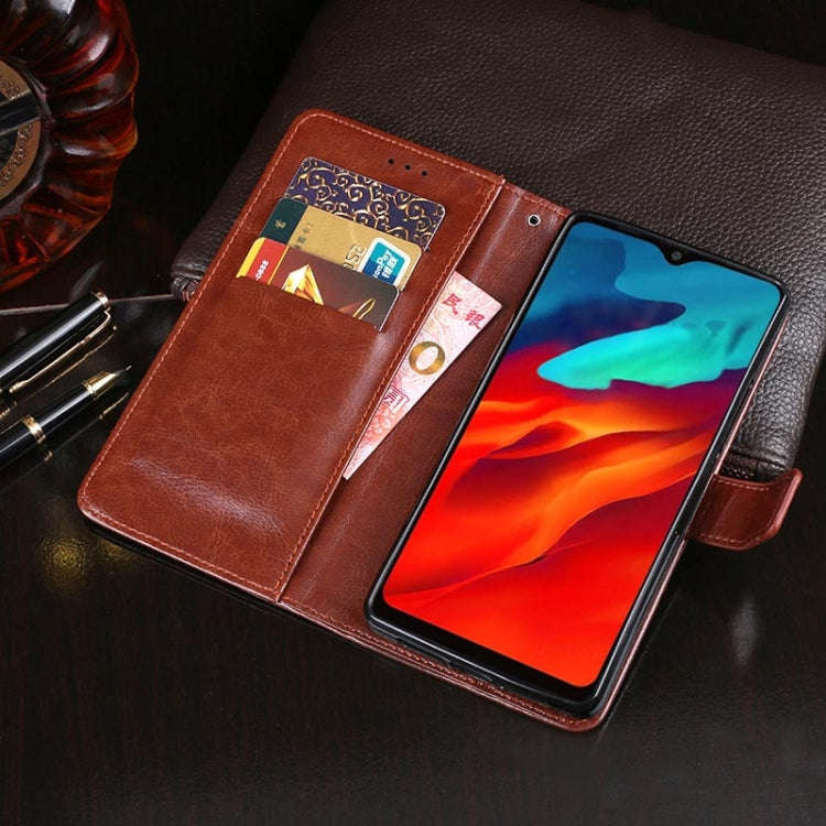 For Blackview A80 Pro idewei Crazy Horse Texture Horizontal Flip Leather Case with Holder & Card ...