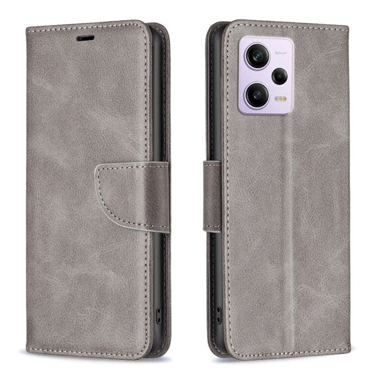 For Xiaomi Redmi Note 12 Pro 5G Global Lambskin Texture Leather Phone Case(Grey)