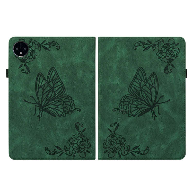 For Huawei MatePad Pro 11 2022 Butterfly Flower Embossed Leather Tablet Case(Green)