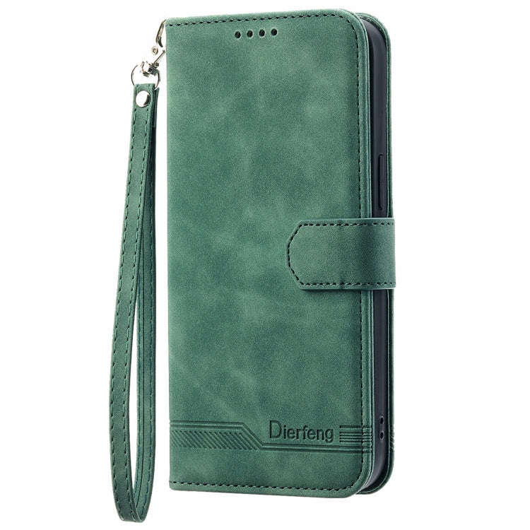 For Xiaomi Redmi Note 11 / Note 11S Dierfeng Dream Line TPU + PU Leather Phone Case(Green)